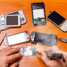 soldering, repair broken phone